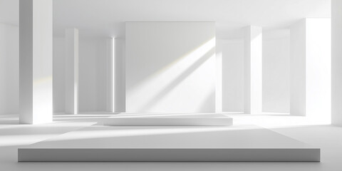 Architectural Square Platform Perfect for Auto Product Display Advertising Background