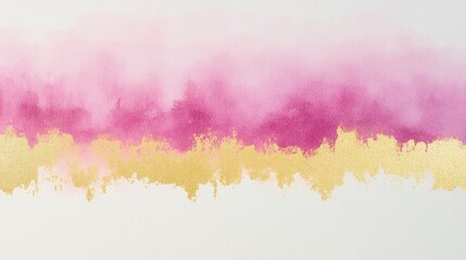 Fototapeta premium Beautiful Pink and Gold Watercolor Abstract Background