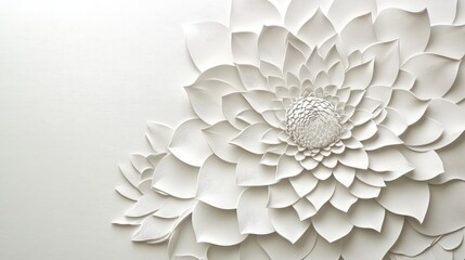 Elegant White Floral Design on Soft Background