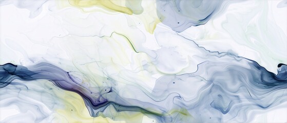 Obraz premium Abstract background featuring swirling marble texture in Lime, Purple, and Slate colors. This modern luxury design serves as an elegant backdrop for banners, wallpapers, or covers.