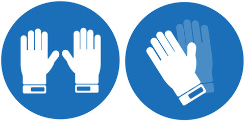 Segnaletica di sicurezza sul lavoro - illustrazioni GUANTI SU FONDO trasparente 