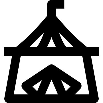 recommend clip art: tent black outline icon