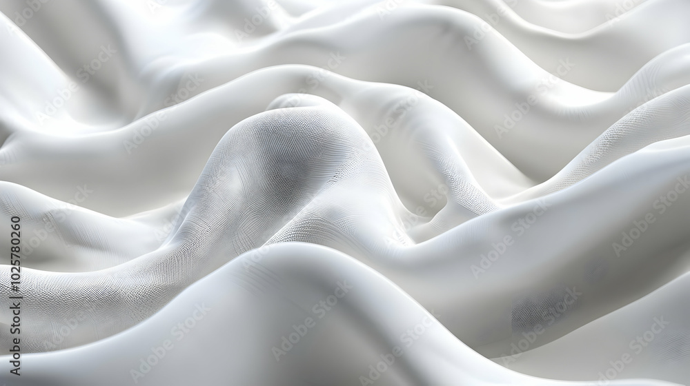 Aufkleber abstract white background with soft folds and subtle texture.