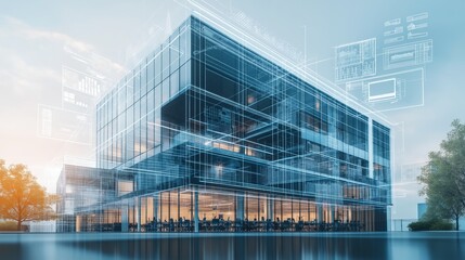 A modern office building representing a small to medium-sized enterprise (SME) with glass windows and a clean, professional design.