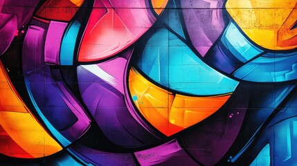 Fototapeta premium Vibrant Graffiti Art on Urban Wall
