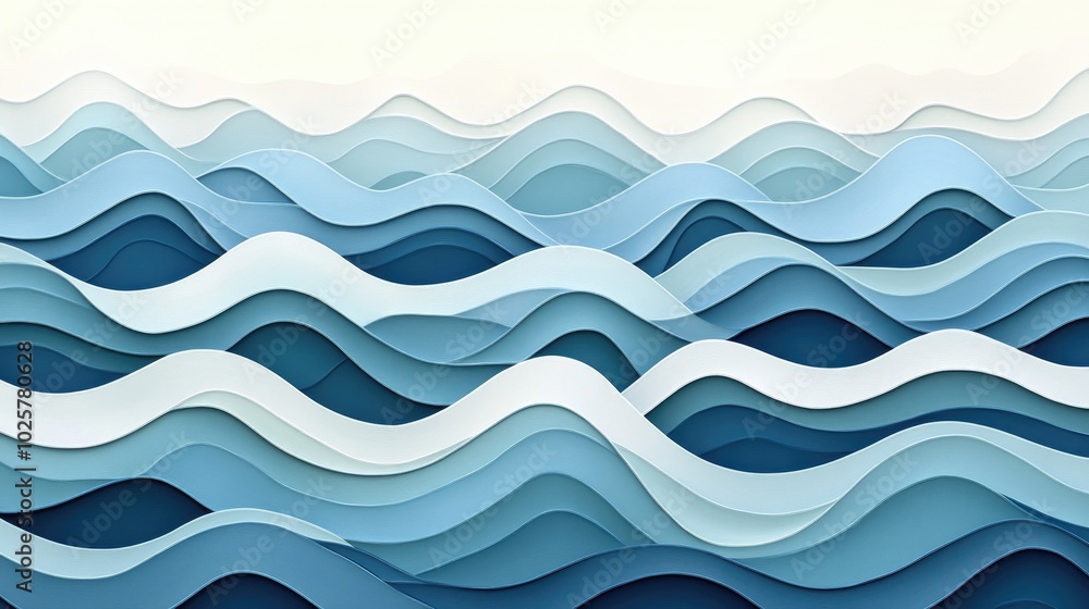 Poster dynamic wave pattern background in soft shades