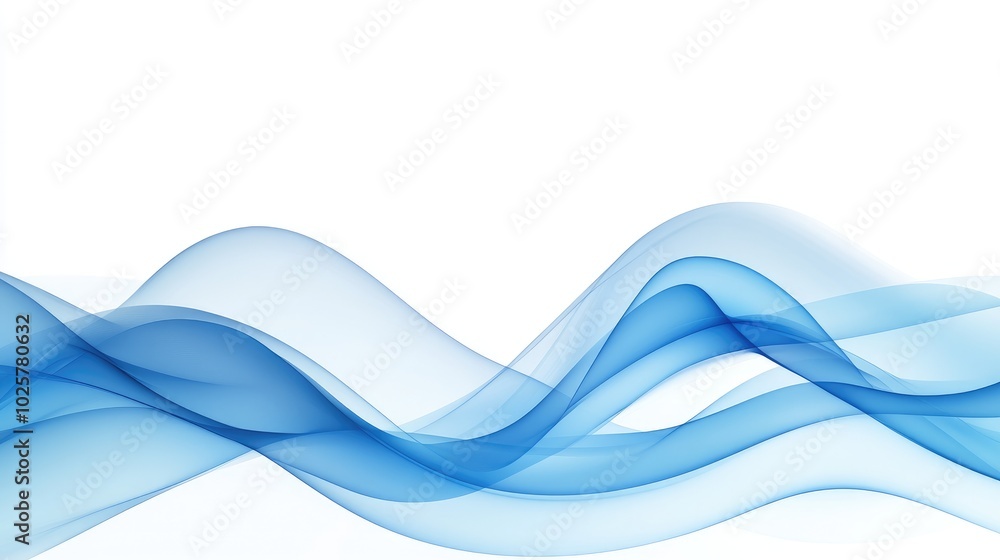 Poster dynamic blue wave pattern background design