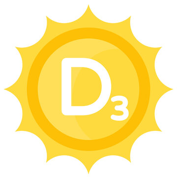 d3 vitamin icon with sun