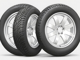 Obraz premium car wheel isolated on white