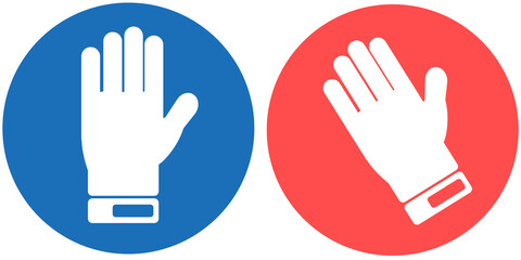 Segnaletica di sicurezza sul lavoro - illustrazioni GUANTI SU FONDO trasparente