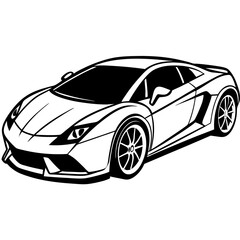 Fototapeta premium sports car vector illustration on a white background 