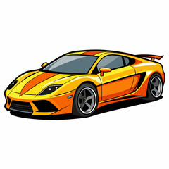 Naklejka premium sports car vector illustration on a white background 