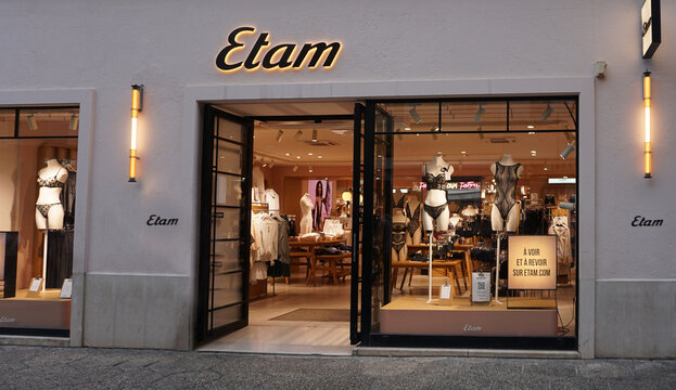Nice, France - September 22, 2024: Store front - Etam Fashion and clothing shop