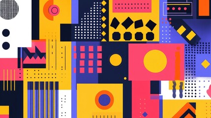 Colorful Abstract Mosaic for Dynamic Backgrounds