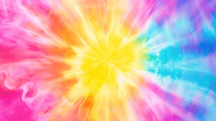Vibrant Tie Dye Burst Background for Creative Projects