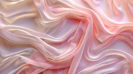 Obraz premium Soft pink fabric with flowing, draped folds.