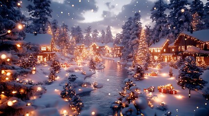 Heartwarming Scene of Kids in a Joyous Winter Setting