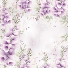 Obraz premium Delicate purple floral pattern with soft accents, perfect for backgrounds and design projects.