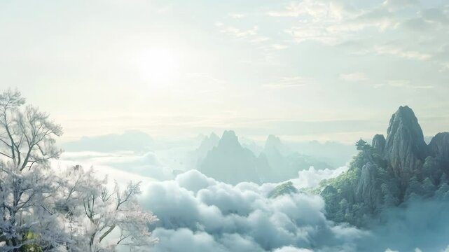The foggy Fairy Mountain view