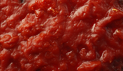Obraz premium Rich Chunky Tomato Sauce Texture Background for Culinary and Cooking Themes