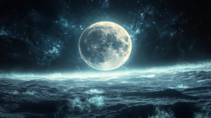 Moonlit Alien Landscape