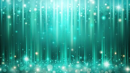 Close-up of turquoise background with colorful streaks and shiny elements