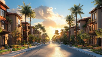 A carefully planned urban development with mixed-use buildings, public plazas, and green spaces, emphasizing the importance of balance in city design.