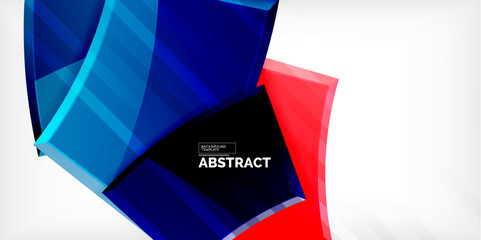 Vector abstract color geometric shapes. Illustration For Wallpaper, Banner, Background, Card, Book Illustration, landing page