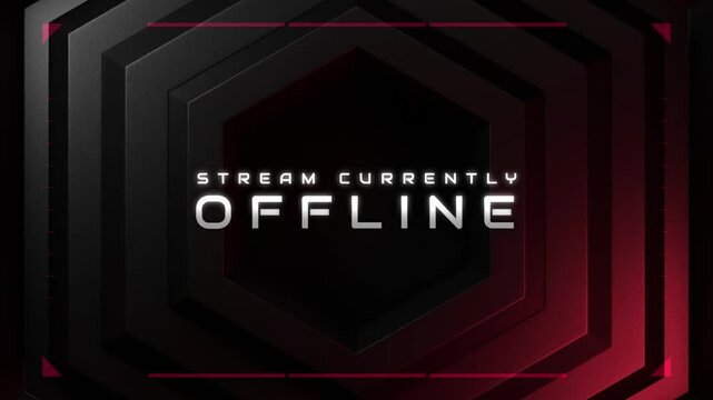 animated stream overlays, offline screen, motion graphic
