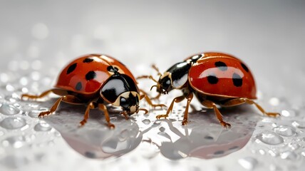 ladybug on a white background