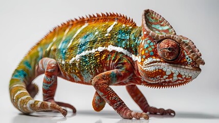 chameleon isolated on white