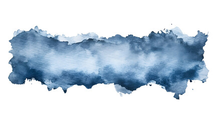 Subtle grayblue watercolor banner with textured edges for a minimalist title