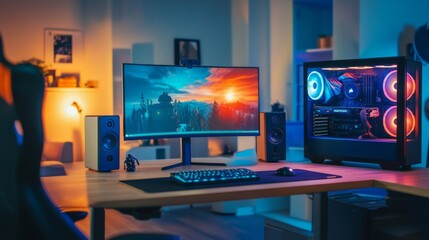 Naklejka premium Modern Gaming Setup