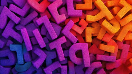 Fototapeta premium Colorful 3D Letters Background