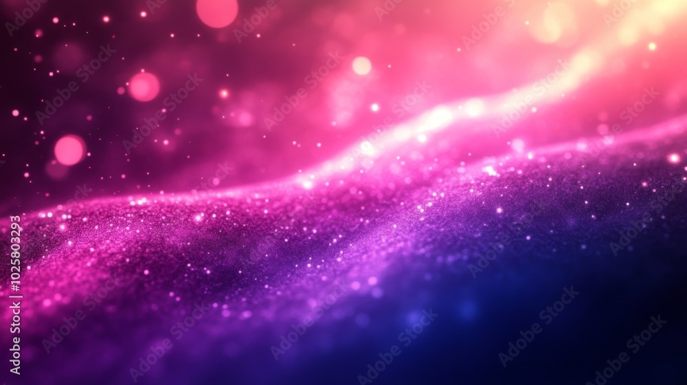 Poster Vibrant Cosmic Glitter Background