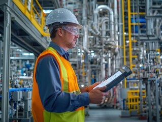 A job listing for an industry engineer, featuring key responsibilities such as process optimization, workflow analysis, and production efficiency in a manufacturing environment