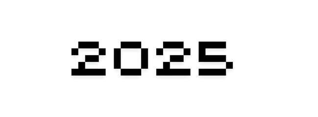 "2025" creative banner,minimalistic flat vector illustration,plain background