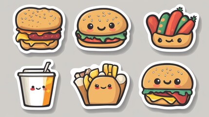 Cute Fast Food Doodles