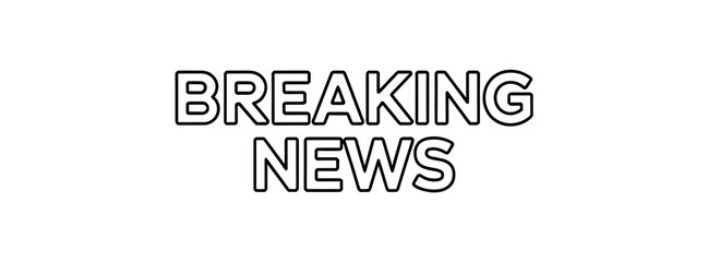 BREAKING NEWS creative banner,minimalistic flat vector illustration,plain background