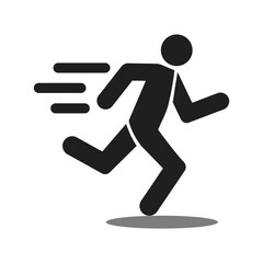 man fast run icon, rush icon vector illustration