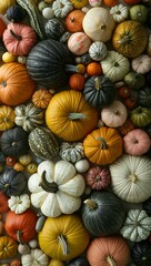 A pile of pumpkins atop two smaller piles