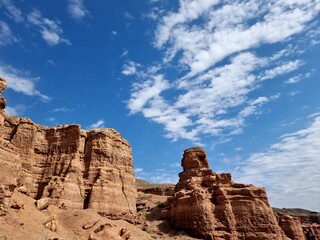 beautiful landscape with mountains and clouds