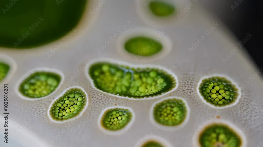 Poster close-up of leaf cells showing intricate natural patterns and textures