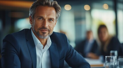 Obraz premium Business Professional Smiling in Office