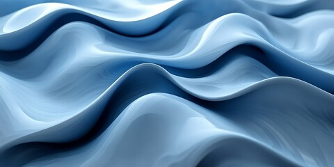 Obraz premium Soft, flowing blue fabric creating elegant waves.