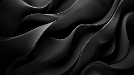 Obraz premium Abstract Black Fabric Waves
