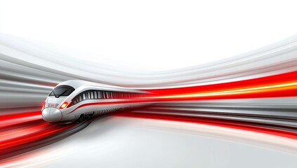 High-Speed Train Illustration With Motion Blur