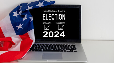 Presidential Election 2024 in United States. Vote day, November 5. US Election campaign - Make your...