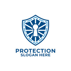 Shield Protection Logo Icon Design Vector, Guard and Shield Logo Design Template