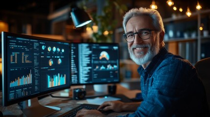 Senior Analyst Working Late